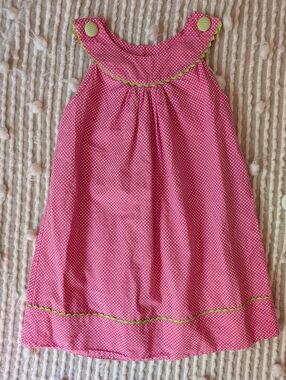 Pink Polka Dot Girls Sundress-size 6